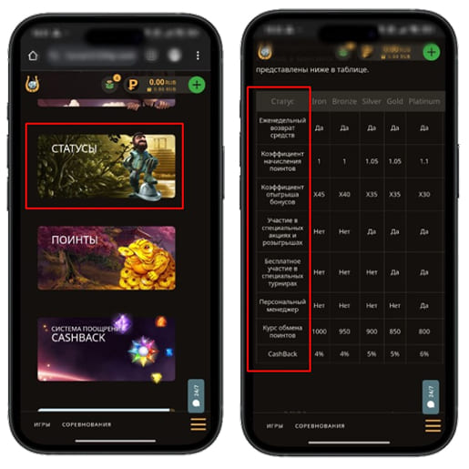 VIP клуб в казино Play Fortuna